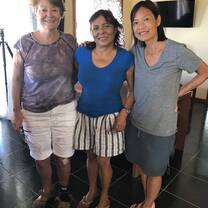 Teacher and 2 alumni