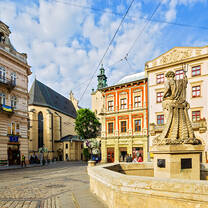 The main square of the Old Town in Lviv