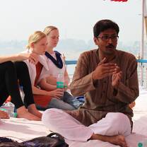 Varanasi, class, india, uw in india, university of wisconsin