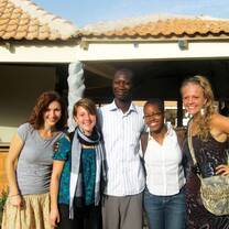Students smiling together in Senegal. 