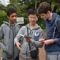 three boys on a Scavenger Hunt