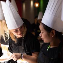 Add a couple of points throughout our trip we are treated to genuine cultural cooking lessons. We have one in Cambodia, which was incredibly delicious. We have another one when we get to Tokyo where we engage in sushi, rolling, and making sticky rice.  