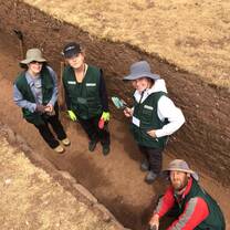 In the trench