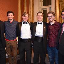 A picture of the apartment after the final performance workshop concert. Much of the apartment was featured in the concert, and the rest came to support! 