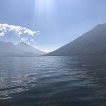 This is the boat ride we took on Lake Atitlan.
