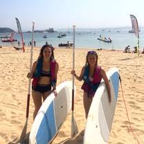 Paddleboarding in Santander, Spain!