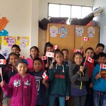 Sharing about my country, Canada, with eager 5th graders!
