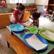 Helping in classroom 