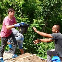 Team of volunteers working side by side with community members!