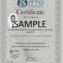 ITTO Certificate Sample