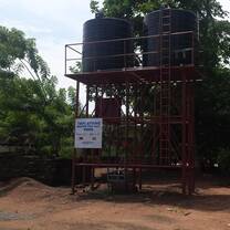 Water station in rural africa