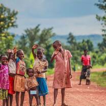 volunteer in rural Uganda