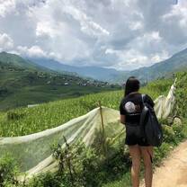 Student overlooking views