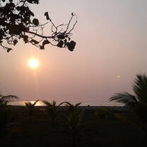 Sunset on the beach of El Porvenir