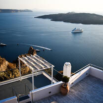 This picture was captured in Santorini, on one of the excursions we went on! 
