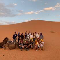 Camel riding in the sunset! #SaharaMode