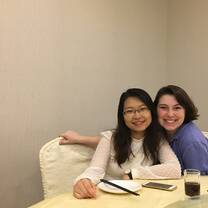 My roommate and I at my program graduation ceremony!