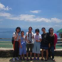 Student enjoying the beautiful view of Tagaytay