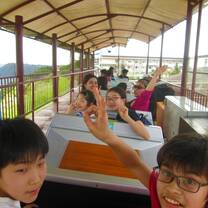 Student enjoying the beautiful view of Tagaytay