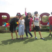 Student enjoying the beautiful view of Tagaytay