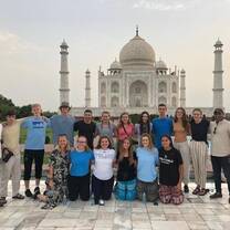 One morning, at 4AM we went to the Taj Mahal. We got to watch the sunrise there before it got busy at all. 