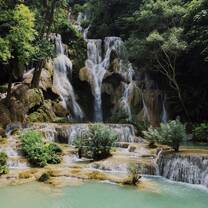 One of the incredible waterfalls Laos has to offer. 