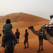 camel riding in the Sahara