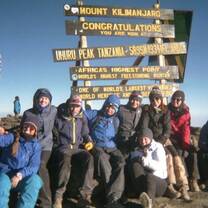 My group at the top of Kilimanjaro