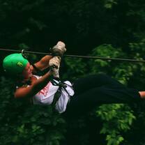 This was taken when we went zip lining on very high wires!! 