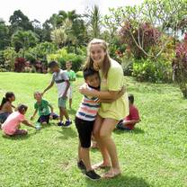 This is me and one of the campers during a camp! 