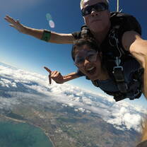 Skydiving on the last day of our trip- something which I never thought I would do!