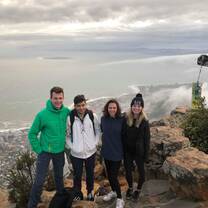 I climbed table mountain with friends on my last day