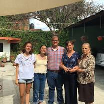 Had the most amazing host family ever, here is a picture of us in their patio area.