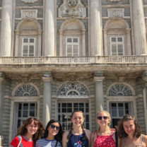 My friends and I at the royal palace in Madrid. 