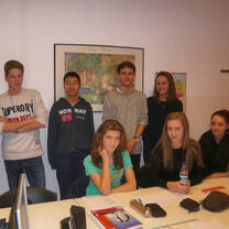 German language students in class