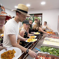 Lunch time at our own buffet