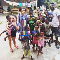 stationary donations to the shelter home after a child care program 
