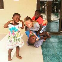 child care volunteer , spending quality time with the kids 