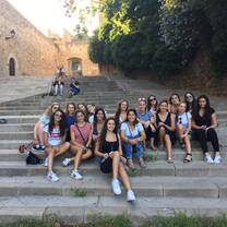 Friends on the steps