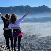Volunteers at Mount Bromo