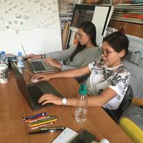 Students working on a project 