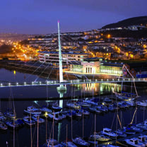 Swansea Marina by night