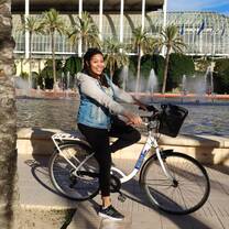 biking through El Rio park to the City of Arts