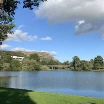 The loch in the center of the University of Stirling's campus. 