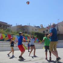 Play with children in Greece