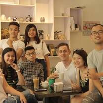 Cafe in Hanoi with my coworkers