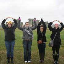 Students at Stonehenge