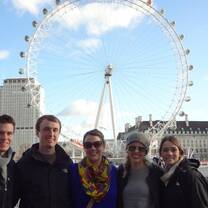 Students by London Eye