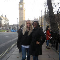 Students by Big ben
