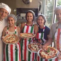 Students making pizza